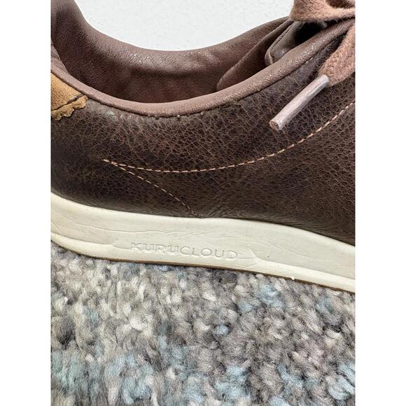Kuru Shoes Men Size 9.5 Leather Roam Classic Cloud Court Chocolate Brown Low Top - Picture 11 of 11